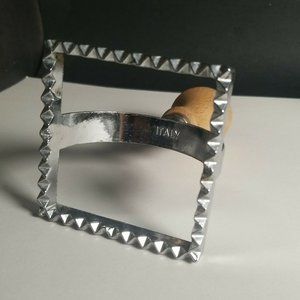 2.5" Square Ravioli Maker Cutter Pie Cookie Made in Italy Single Wood Handle